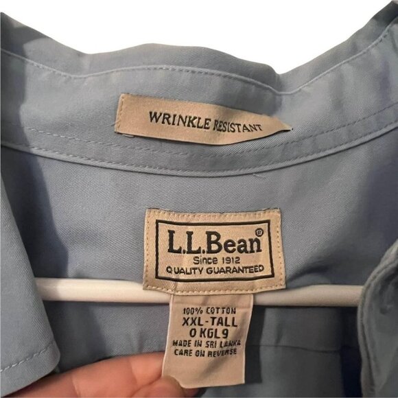 L.L. Bean Button Down Shirt Light Blue - Picture 6 of 10